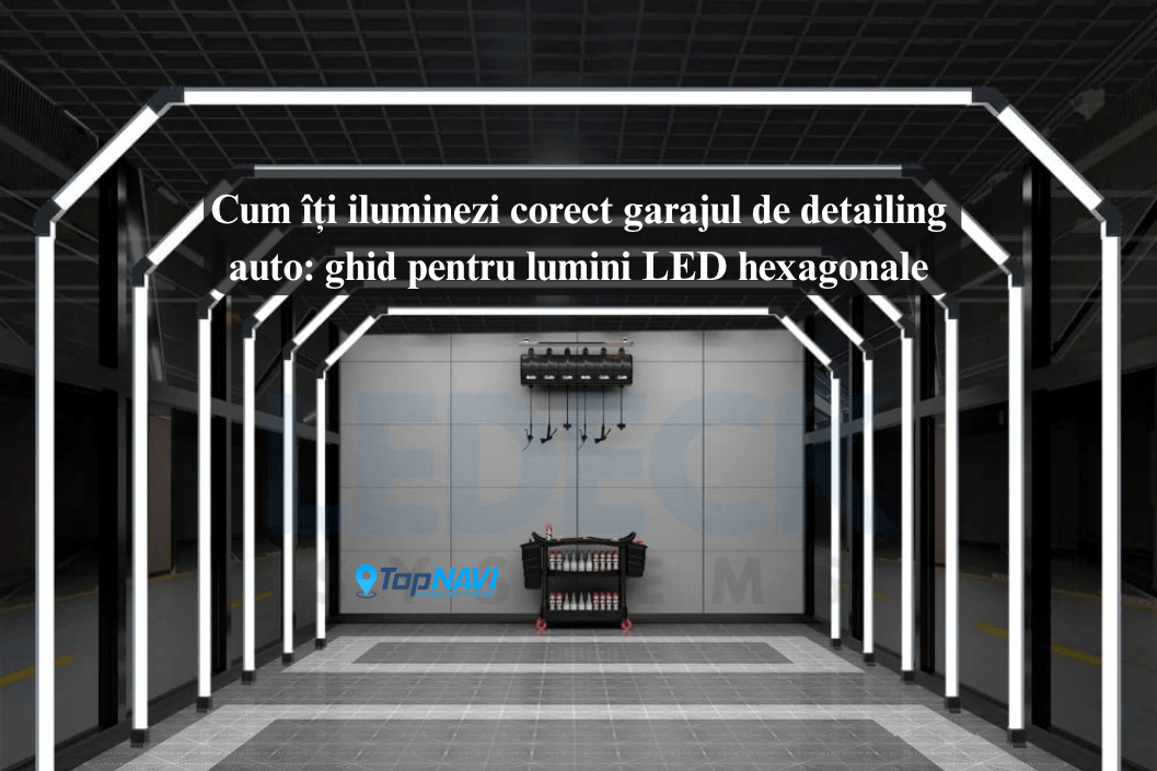 Cum îți iluminezi corect garajul de detailing auto: ghid pentru lumini LED hexagonale