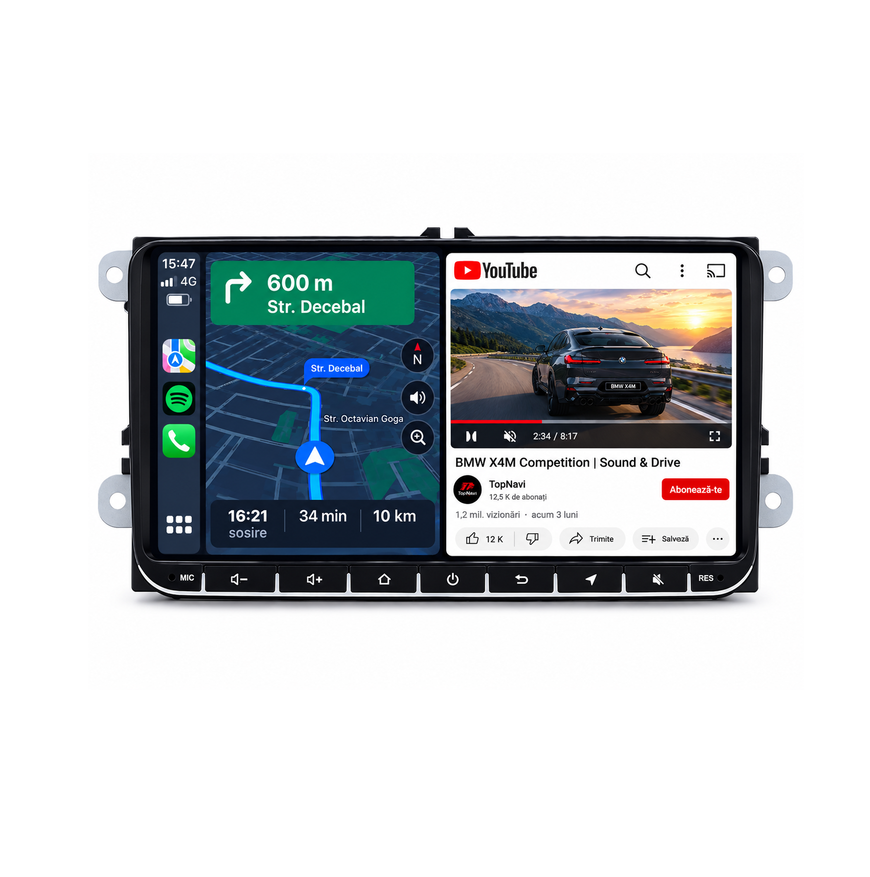 Navigatie Volkswagen ,Skoda, Seat, Android, Ecran 9 inch, Carplay / android auto