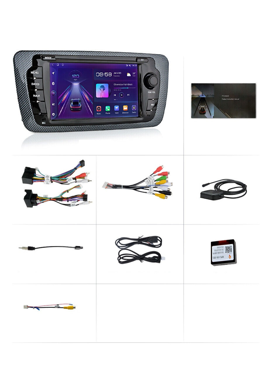 Navigatie Seat Ibiza 6J 2009-2013, Android, Ecran 7", CArplay / Android Auto