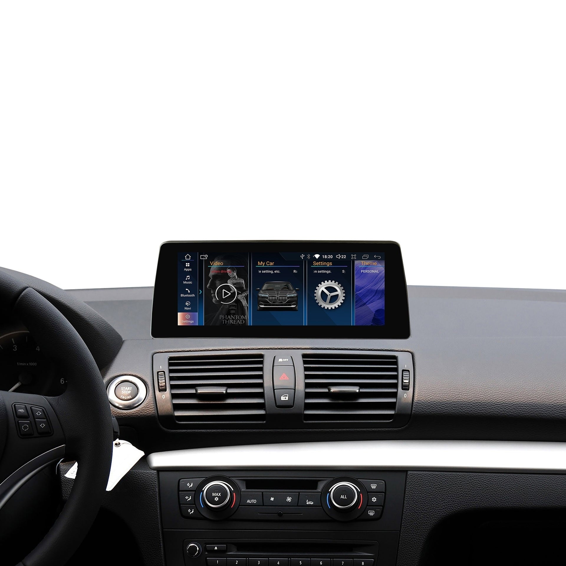 Navigatie Bmw Seria 1 E81 E82 E87 E88 (2003-2014), Android, Carplay / Android auto