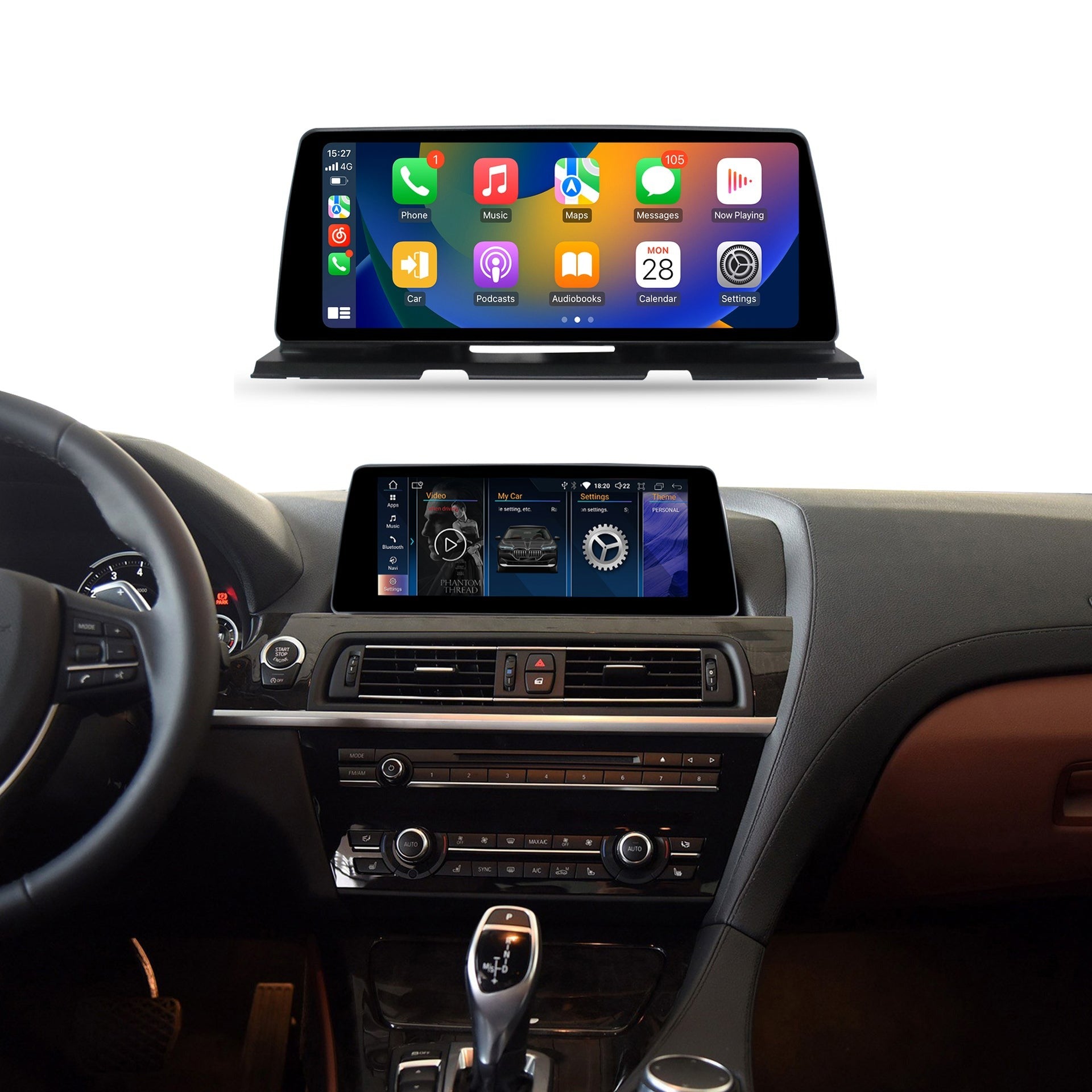 Navigatie Bmw seria 6 F06 F12 F13 (2010-2018), Android, carplay / android auto