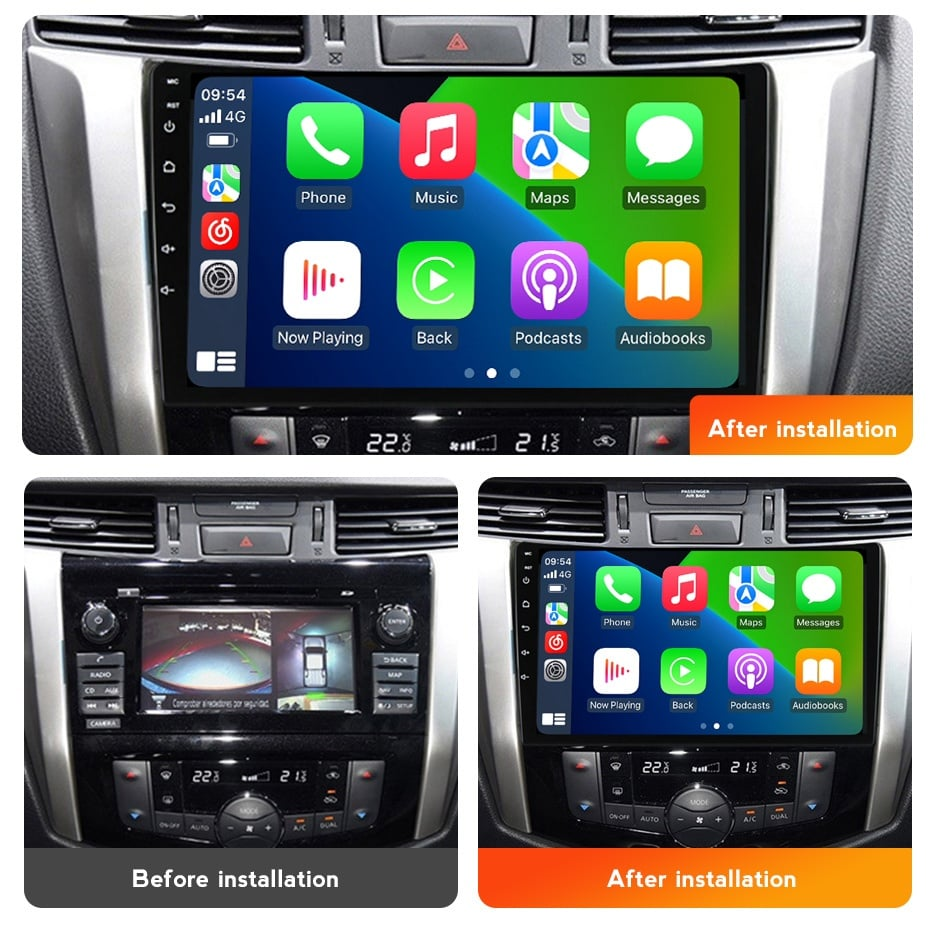 Navigatie Nissan Navara (2015-2022), Ecran 9 inch, Carplay / Android auto, Youtube, Waze