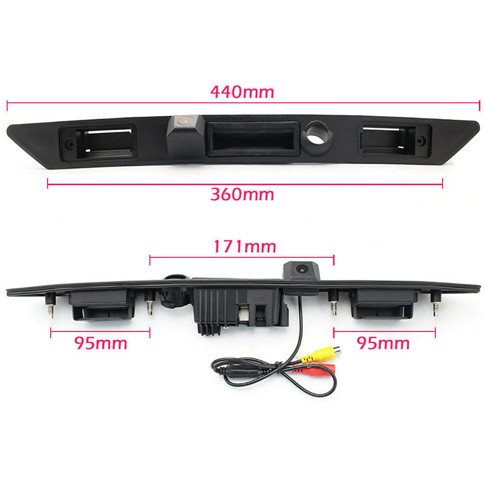 Camera marsarier Audi, montaj lampa numar, HD Night Vision, 170 grade fisheye