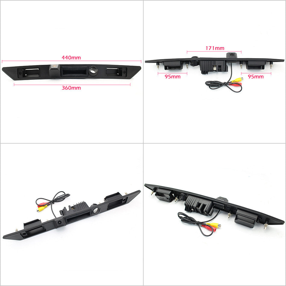 Camera marsarier Audi, montaj lampa numar, HD Night Vision, 170 grade fisheye