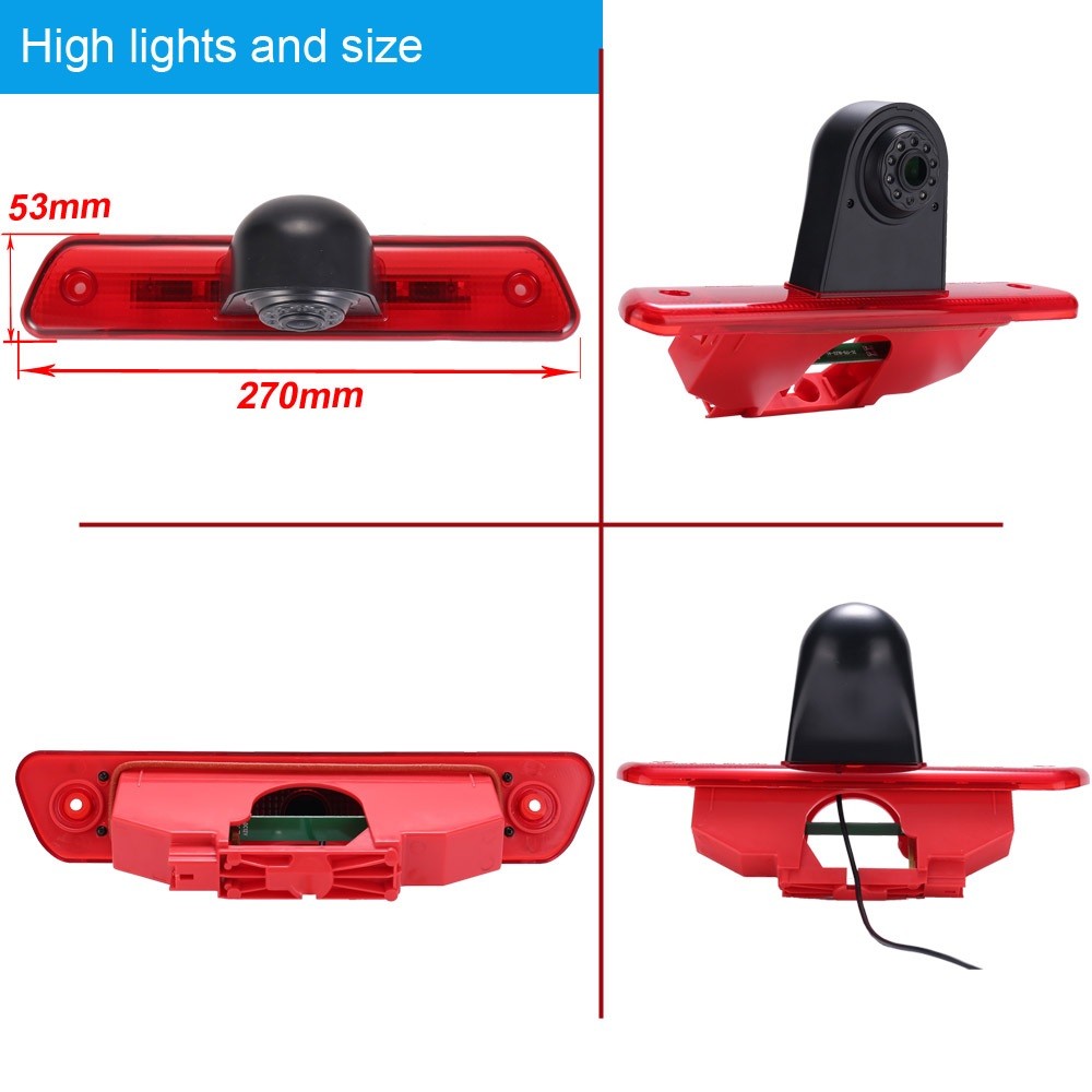 Camera marsarier Peugeot Expert / Fiat Scudo / Citroën Jumpy / Toyota Proace, lampa frana, Night Vision, 170°