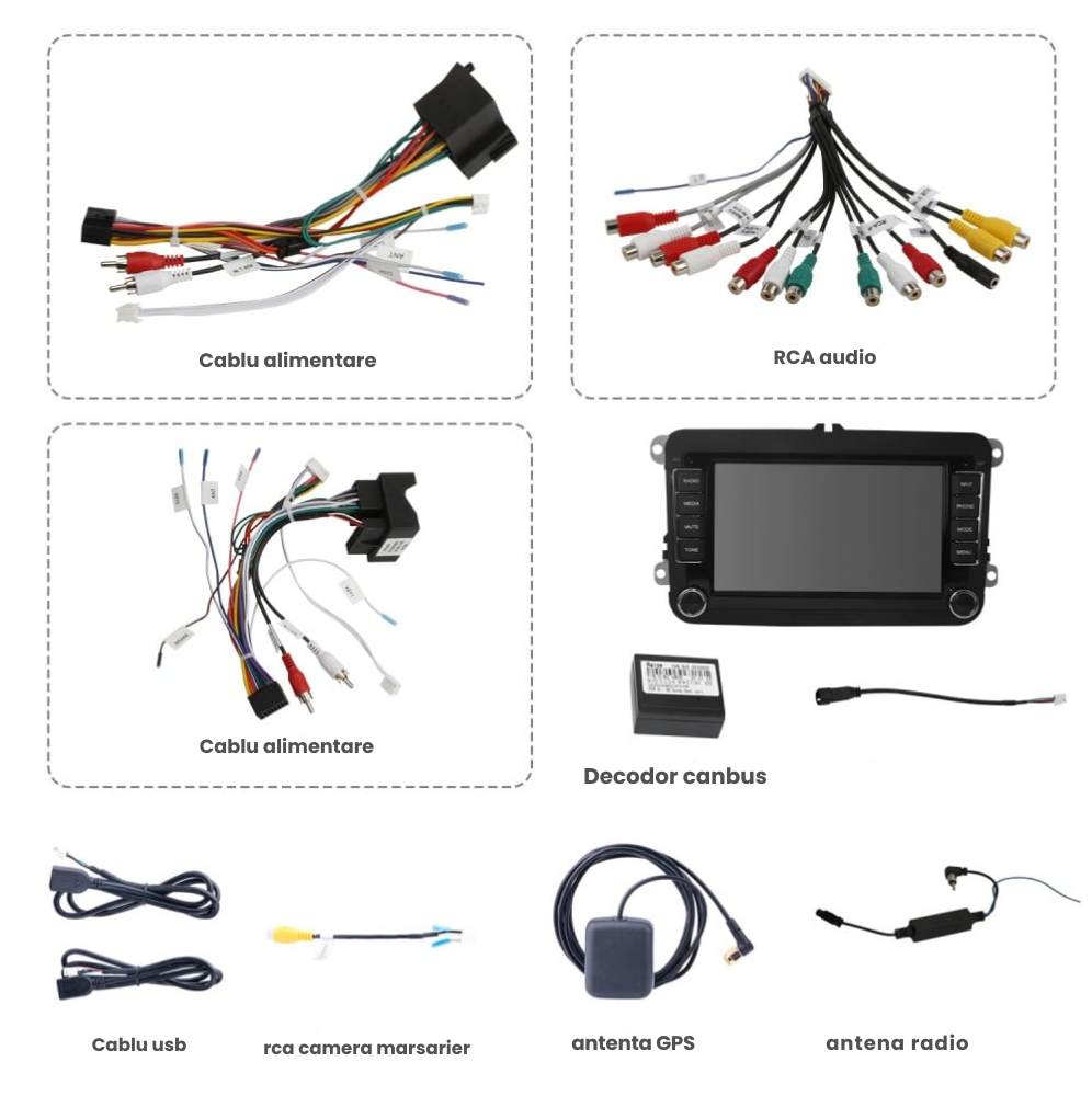 Navigatie Volkswagen passat B7, Ecran 7 inch, 2GB RAM 32GB, carplay / android auto