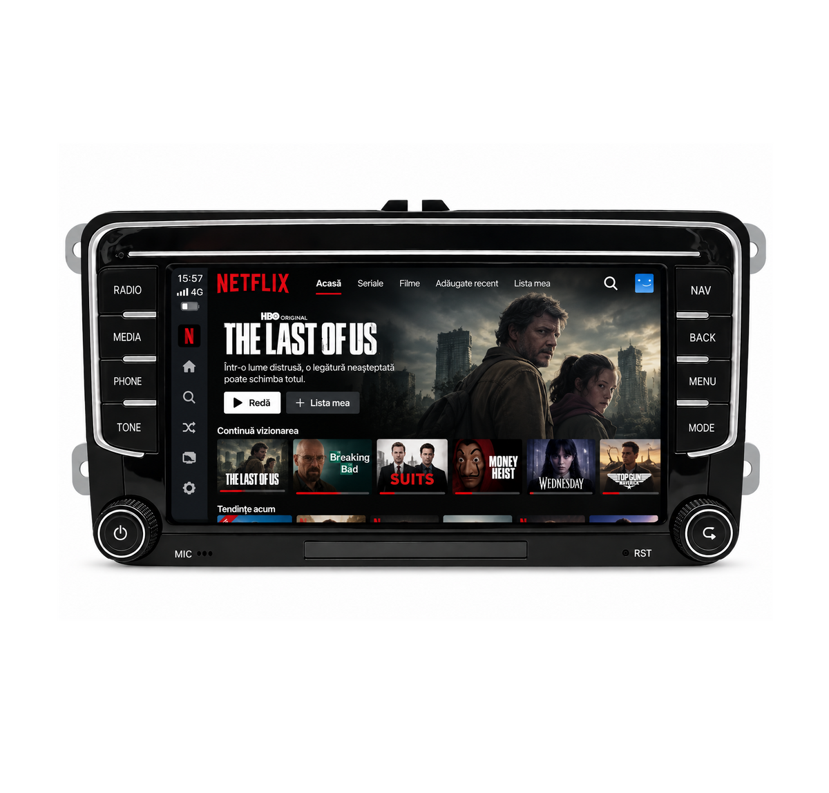 Navigatie Volkswagen ,Skoda, Seat, Android, Ecran 7 inch banda crom, Carplay / android auto