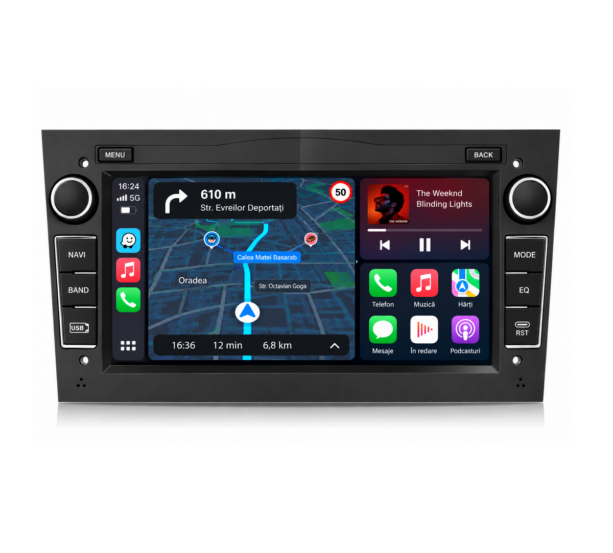 Navigatie Opel Astra H, Corsa, Antara, Meriva, Vivaro, Zafira  Android, Ecran 7", Carplay / Android auto