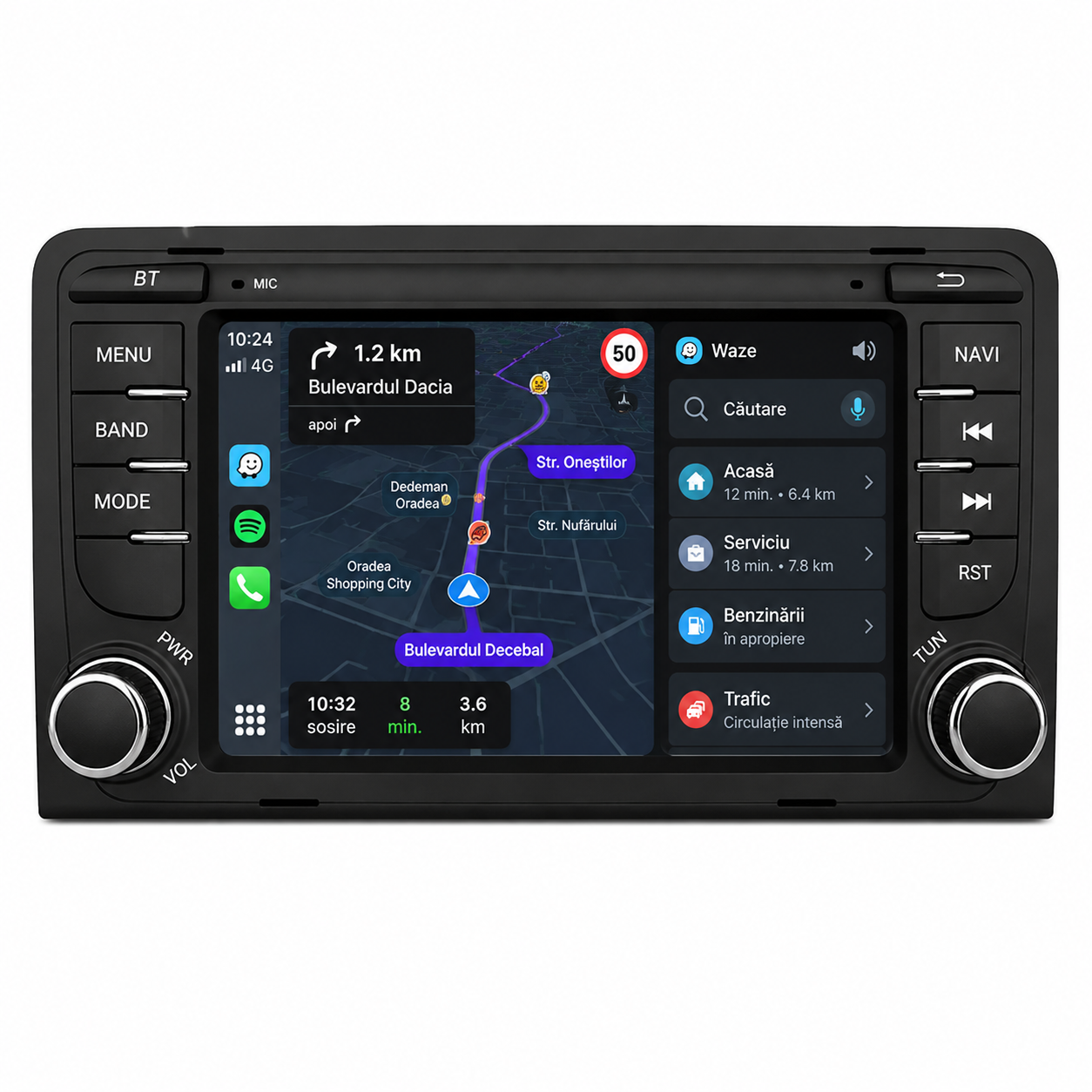Navigatie dedicata Android 15, Audi A3 8P (2003-2013) 4GB RAM carplay / android auto