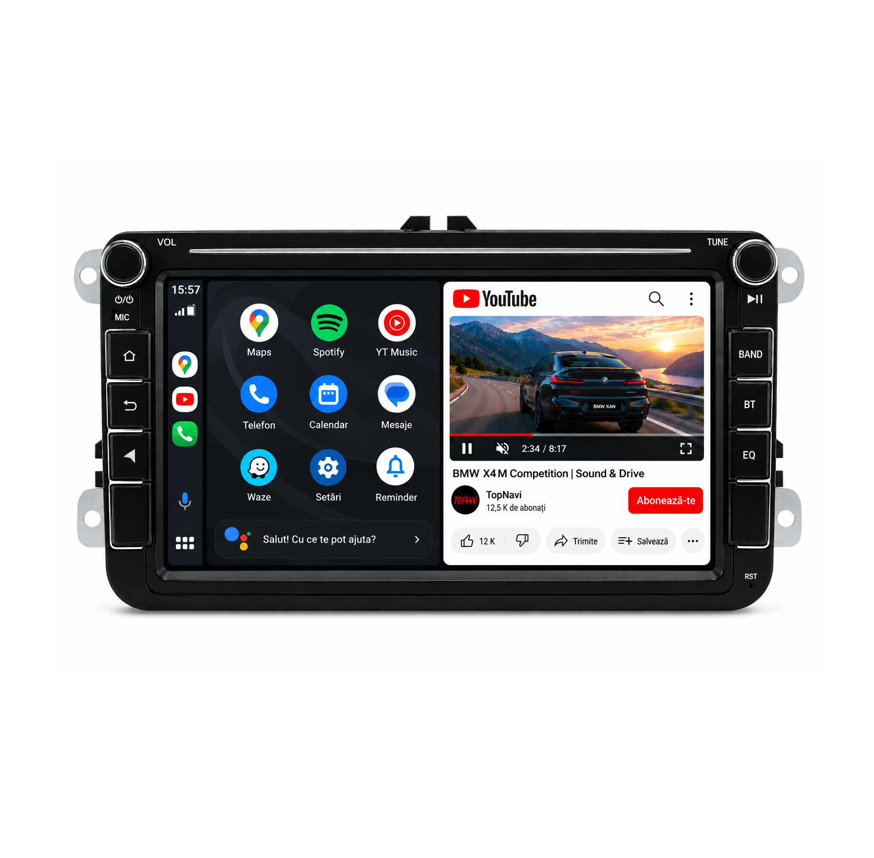 Navigatie Volkswagen ,Skoda, Seat, Android, Ecran 8 inch, Carplay / android auto