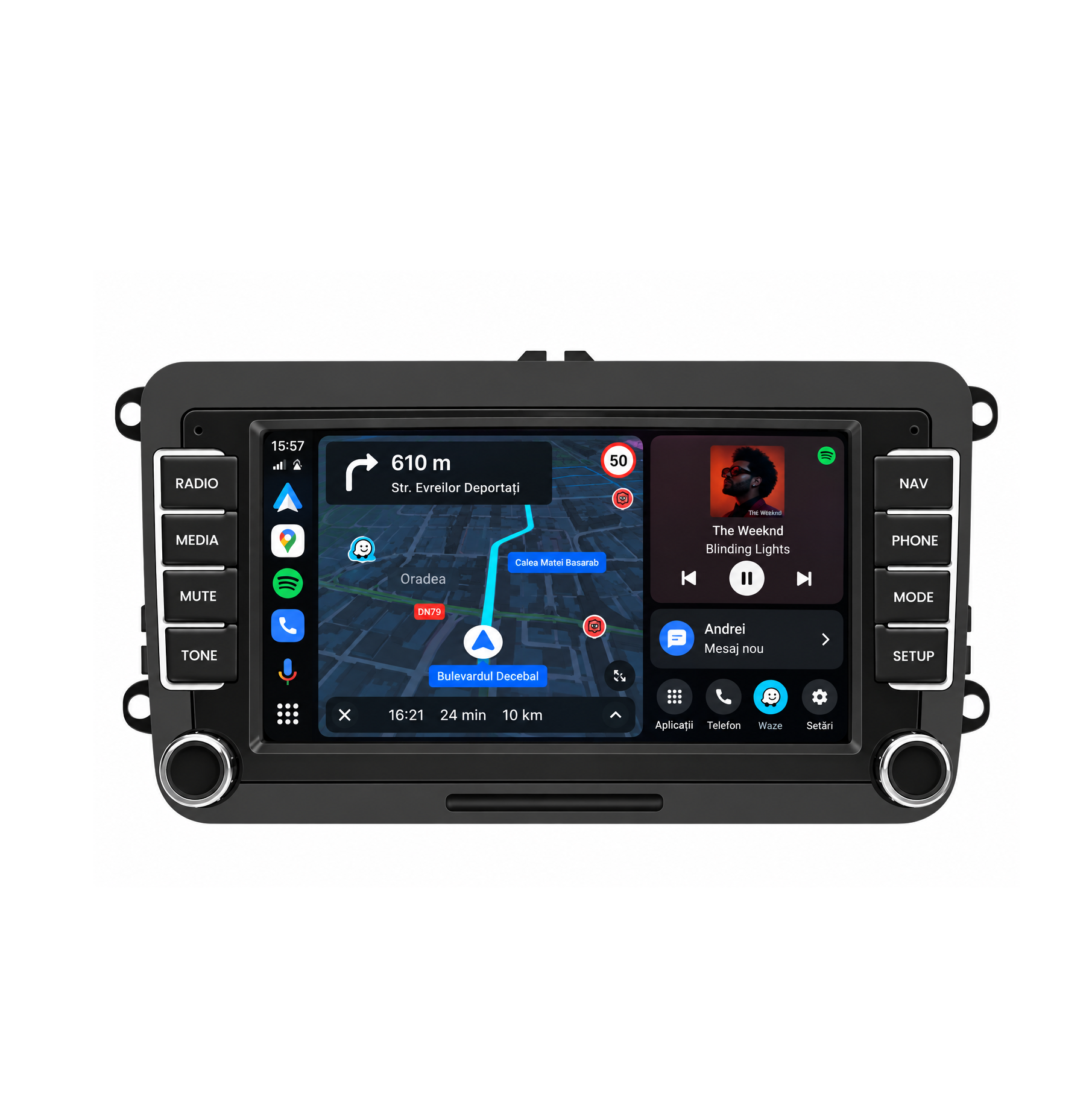 Navigatie Volkswagen ,Skoda, Seat, Android, Ecran 7", Carplay / android auto