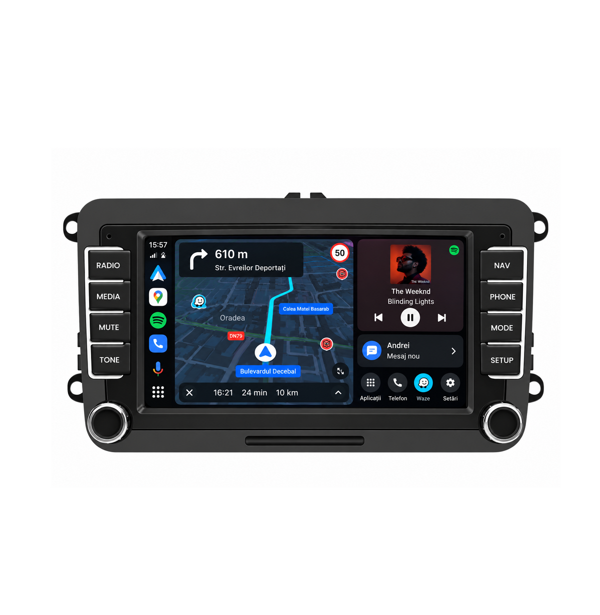 Navigatie Volkswagen ,Skoda, Seat, Android, Ecran 7", Carplay / android auto