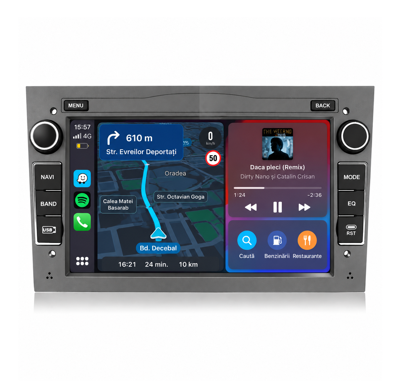 Navigatie Opel Astra H, Corsa, Antara, Meriva, Vivaro, Zafira  Android, Ecran 7", Carplay / Android auto