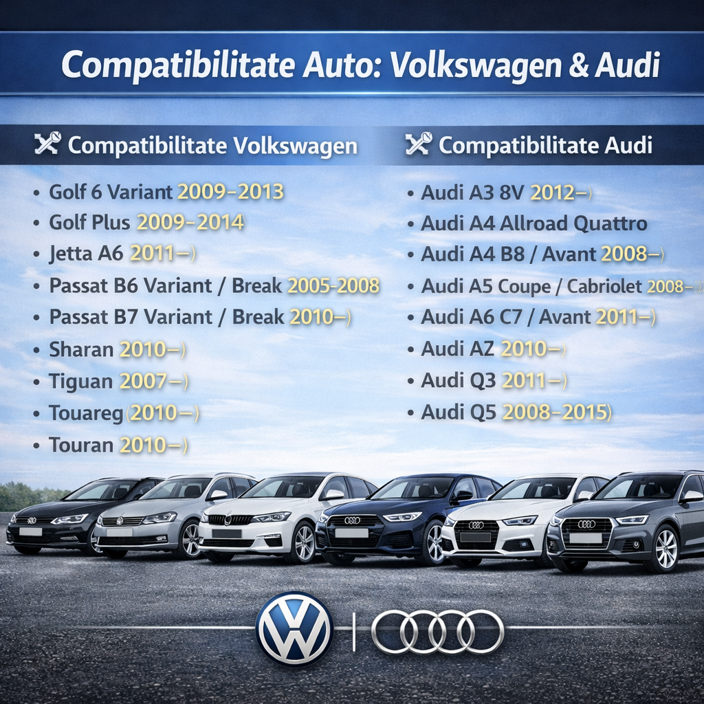 Camera marsarier Volkswagen, Audi, Montaj maner hayon, FULL HD, 170 grade Fisheye