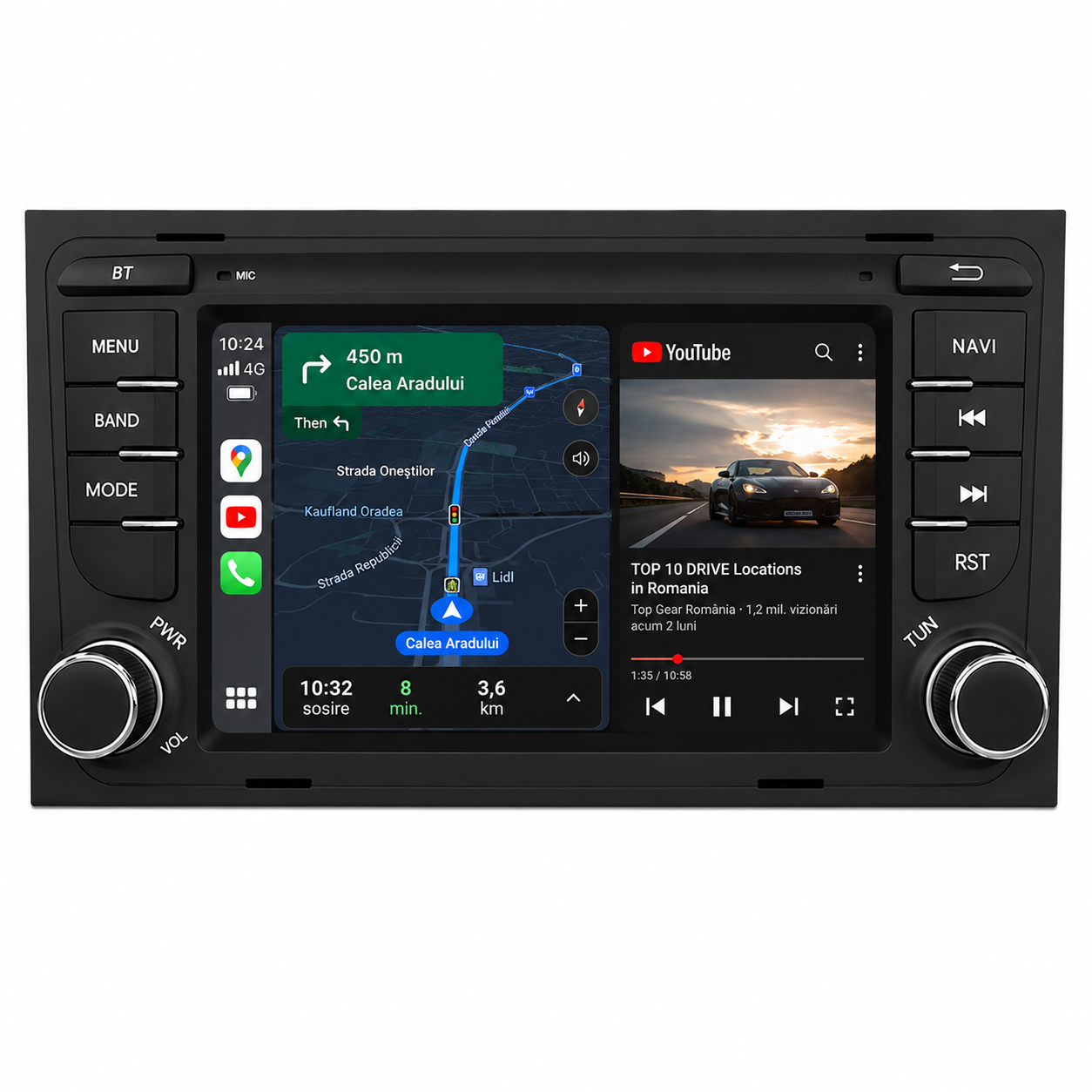 Navigatie dedicata Android 15, Seat Exeo (2001-2008) 4GB RAM carplay / android auto