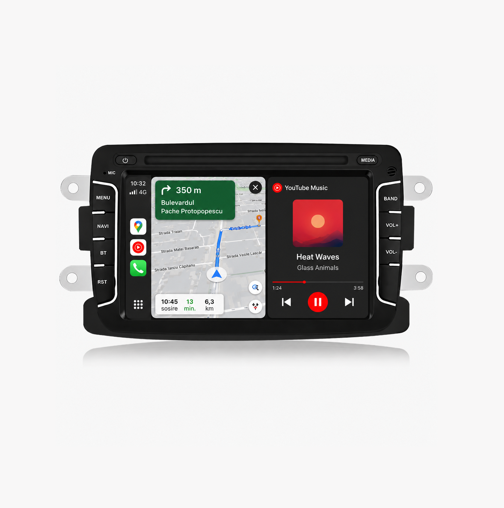 Navigatie Dacia Logan, Duster, Sandero, Dokker (2010-2020), Android, carplay / android auto