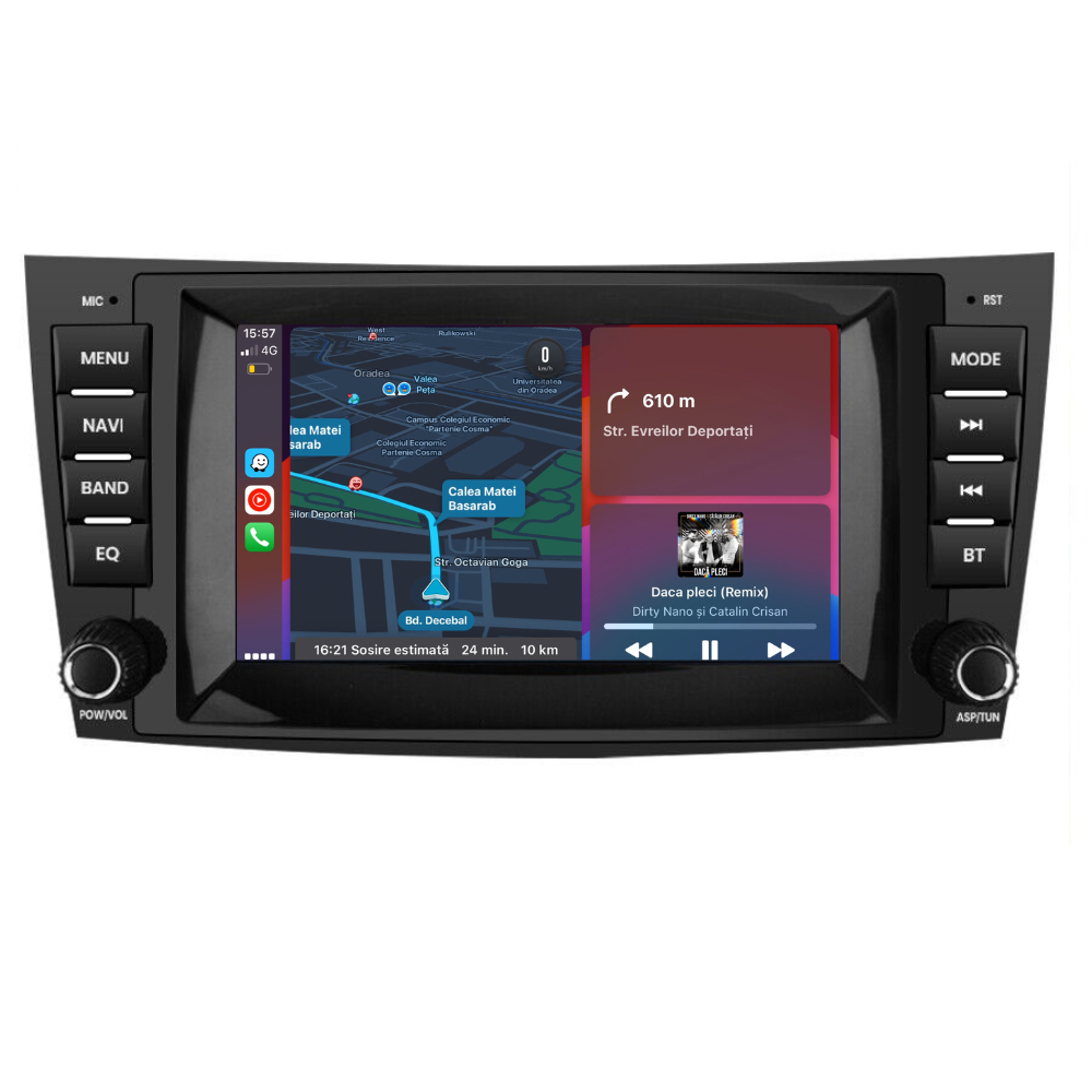 Navigatie Mercedes E-class w211 (2003-2009), Ecran 7", Carplay / Android Auto