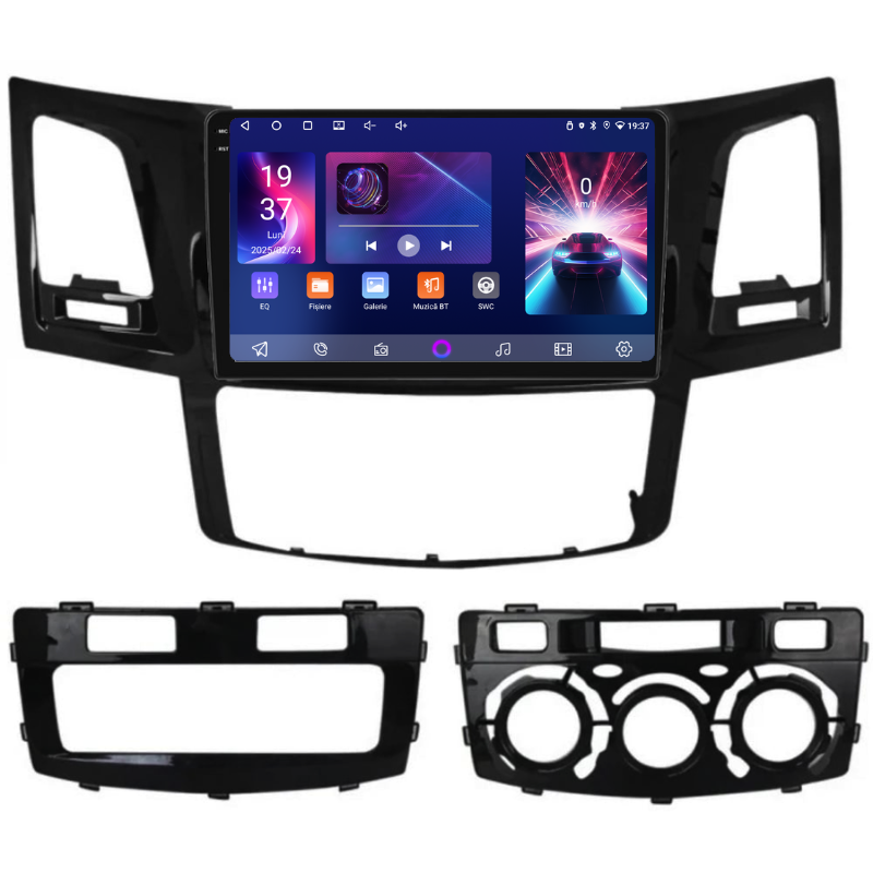 Navigatie Toyota Hilux (2005-2015), Ecran 9 inch, Carplay / Android auto, Youtube, Waze