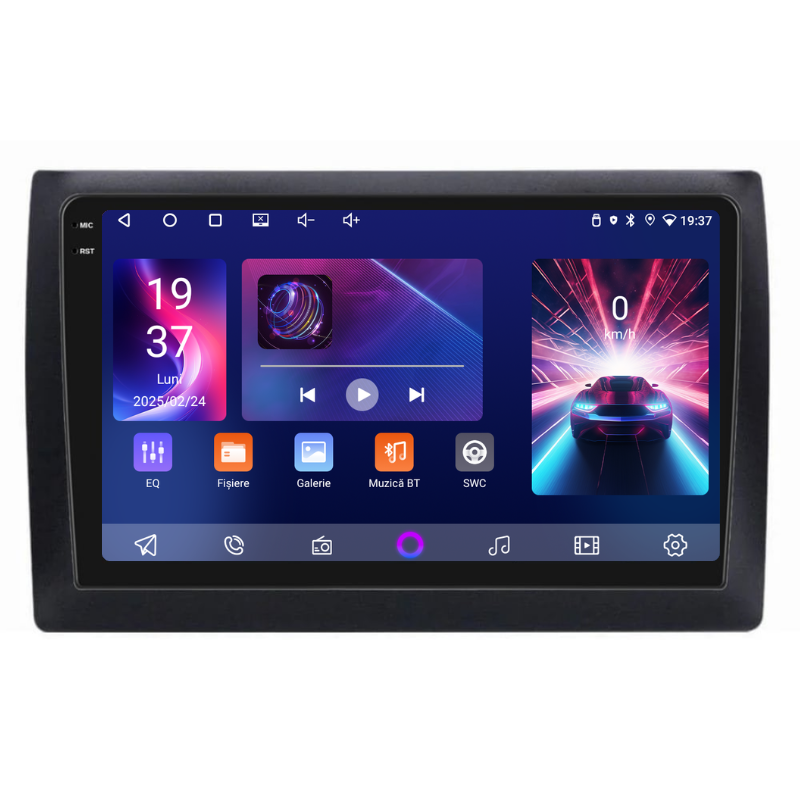 Navigatie Fiat Stilo (2001-2010), Ecran 9 inch, Carplay / Android auto, Youtube, Waze