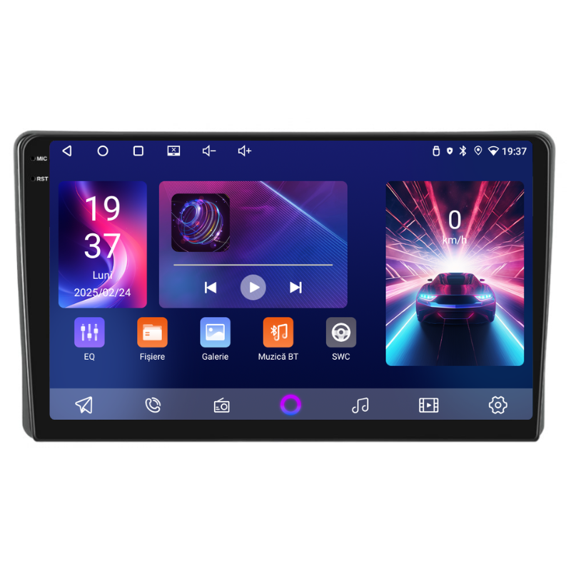Navigatie Fiat Bravo (2007-2012), Ecran 9 inch, Carplay / Android auto, Youtube, Waze