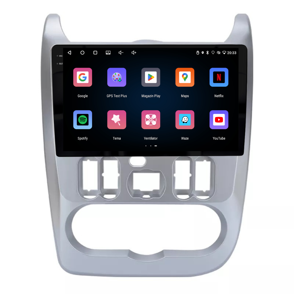 Navigatie Dacia Logan 1 (2008-2013), Duster (2010-2013) Android, Ecran 9", Carplay / Android auto