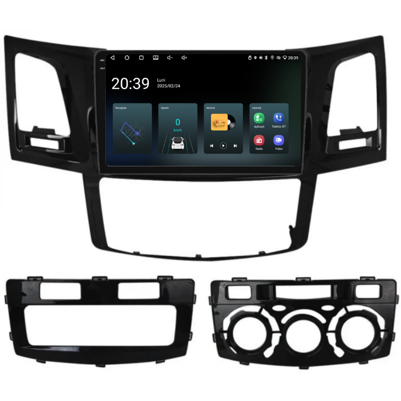 Navigatie Toyota Hilux (2005-2015), Ecran 9 inch, Carplay / Android auto, Youtube, Waze