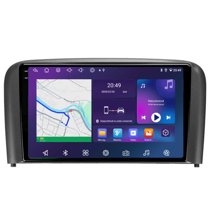 Navigatie Volvo S80 (1998-2004), Ecran 9 inch, Carplay / Android auto, Youtube, Waze