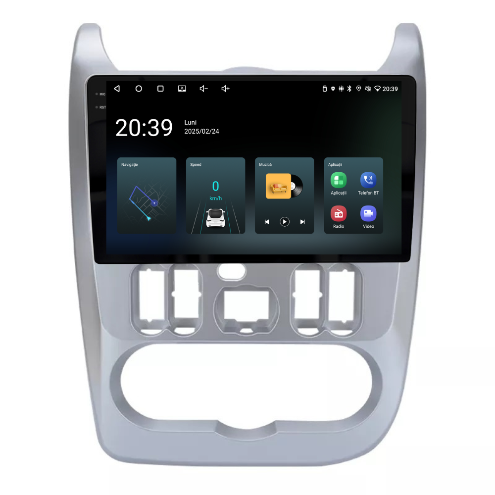 Navigatie Dacia Logan 1 (2008-2013), Duster (2010-2013) Android, Ecran 9", Carplay / Android auto