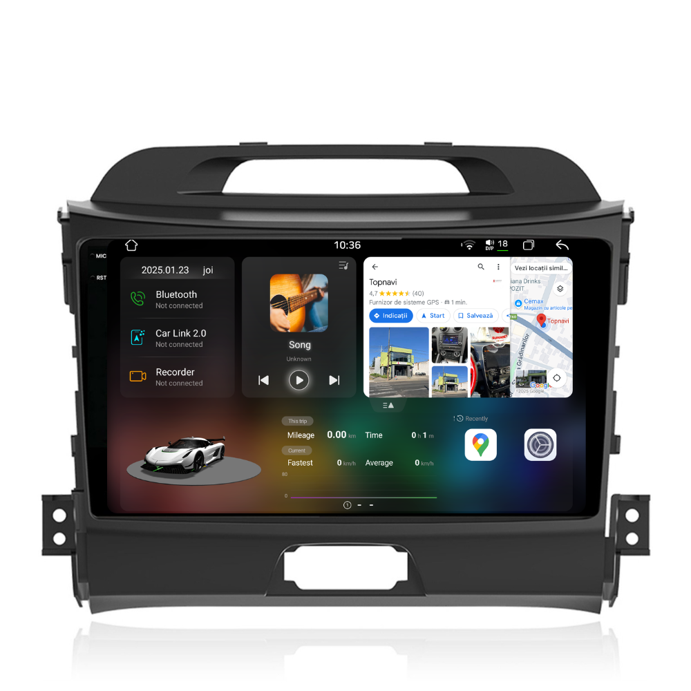 Navigatie Kia Sportage (2010-2016), Ecran 9 inch, Carplay / Android Auto, Youtube, Waze