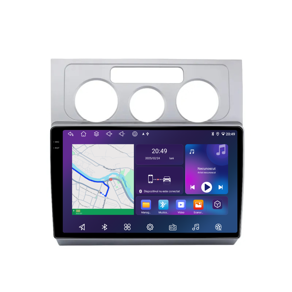 Navigatie Volkswagen Touran (2003-2010), Android, Ecran 10", Carplay / Android auto, Clima AC