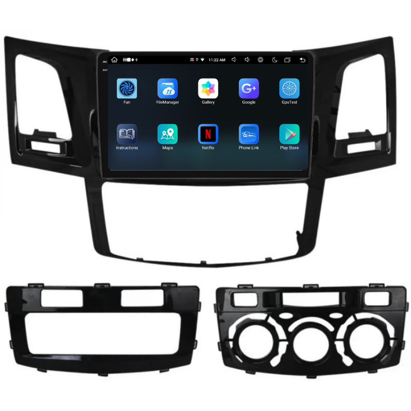 Navigatie Toyota Hilux (2005-2015), Ecran 9 inch, Carplay / Android auto, Youtube, Waze