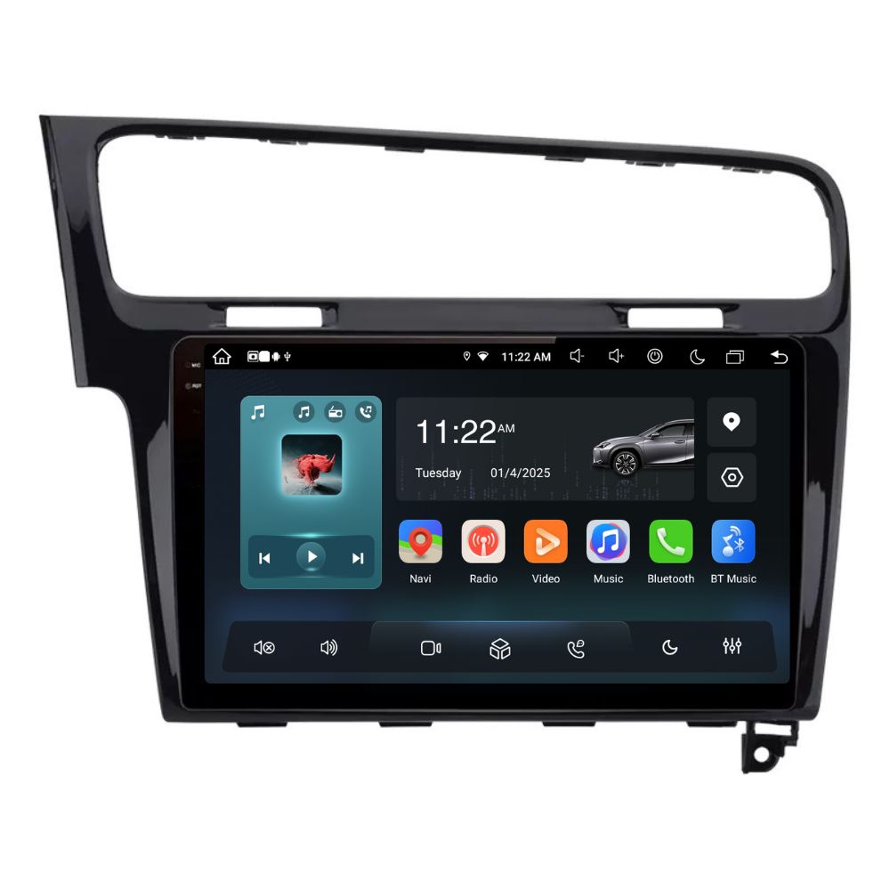 Navigatie Volkswagen Golf 7, Android, Ecran 10", Carplay / Android auto, negru