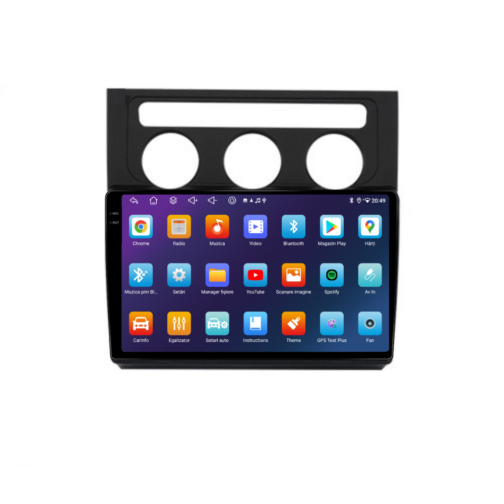 Navigatie Volkswagen Touran (2003-2010), Android, Ecran 10", Carplay / Android auto, Clima automata