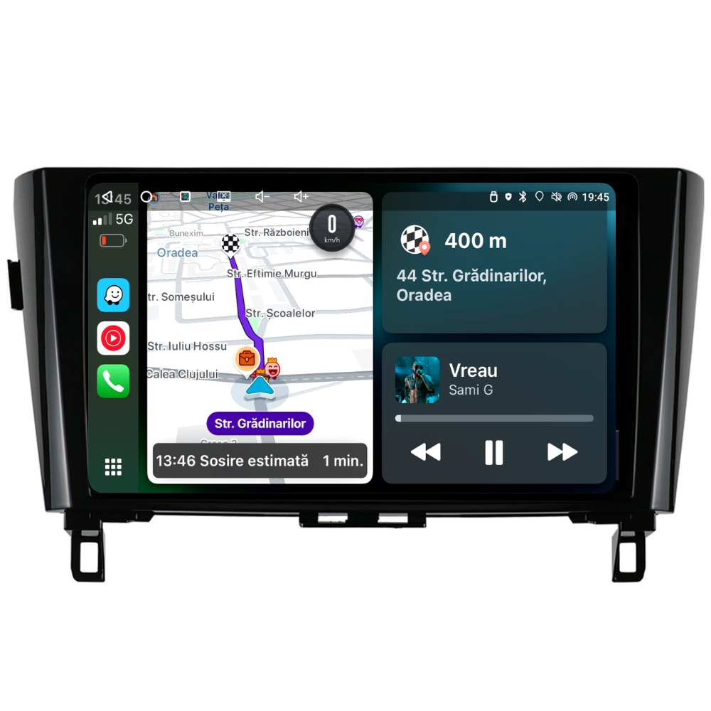 Navigatie Nissan X-Trail (2013-2017), Ecran 10 inch, Carplay / Android auto, Youtube, Waze
