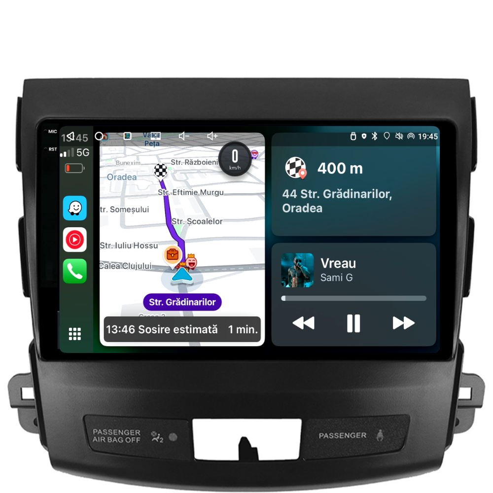 Navigatie Peugeot 4007 (2007-2014), Ecran 9 inch, Carplay / Android auto, Youtube, Waze