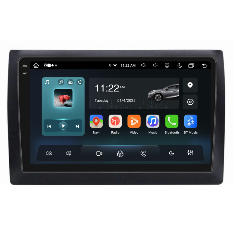 Navigatie Fiat Stilo (2001-2010), Ecran 9 inch, Carplay / Android auto, Youtube, Waze