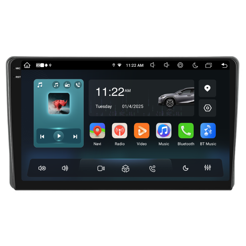 Navigatie Fiat Bravo (2007-2012), Ecran 9 inch, Carplay / Android auto, Youtube, Waze