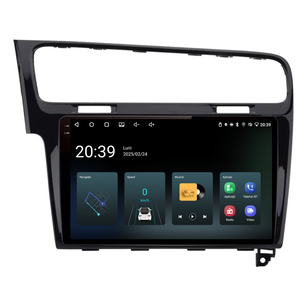 Navigatie Volkswagen Golf 7, Android, Ecran 10", Carplay / Android auto, negru