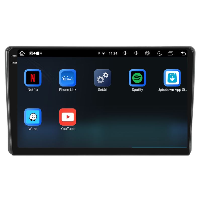 Navigatie Fiat Bravo (2007-2012), Ecran 9 inch, Carplay / Android auto, Youtube, Waze