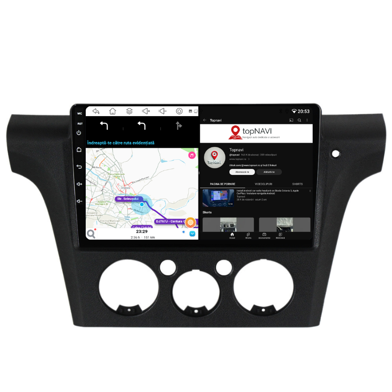 Navigatie Mitsubishi Outlander (2001-2005), Ecran 10 inch, Carplay / Android auto, Youtube, Waze