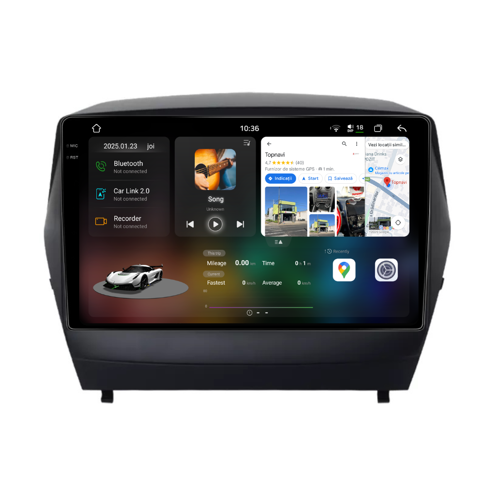 Navigatie Hyundai IX35 (2009-2015), Ecran 10 inch, Carplay Android Auto, Youtube, Waze