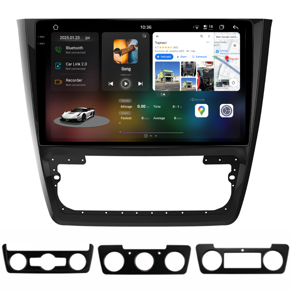 Navigatie Skoda Yeti (2009-2014), Android, Ecran 10", Carplay / Android auto