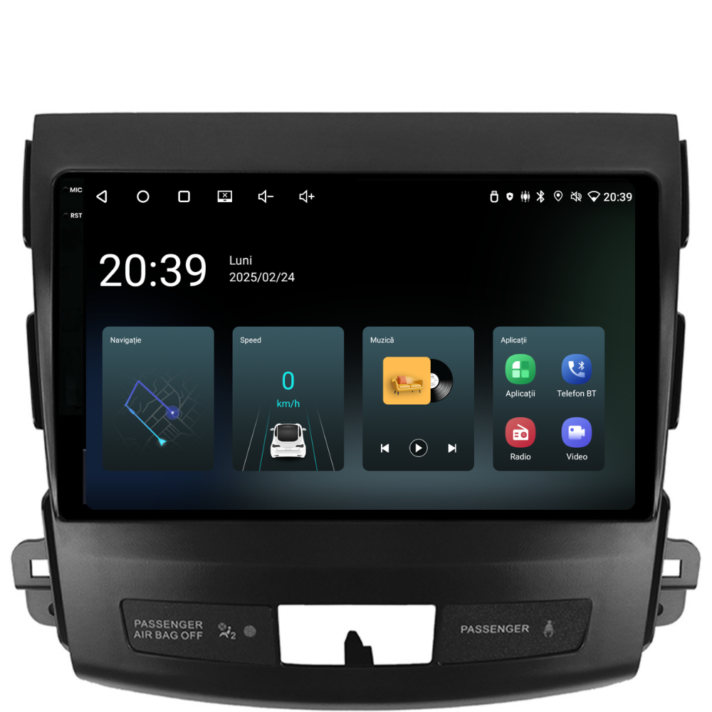 Navigatie Peugeot 4007 (2007-2014), Ecran 9 inch, Carplay / Android auto, Youtube, Waze