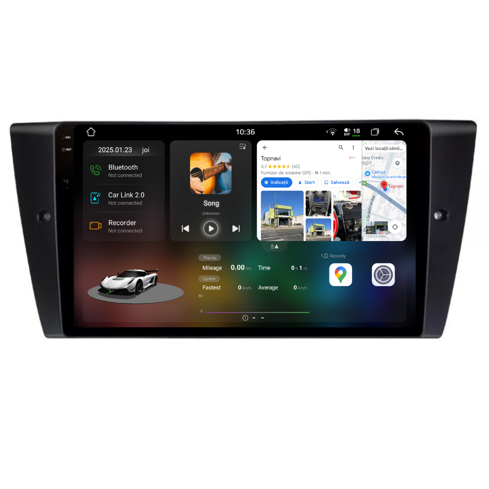 Navigatie BMW Seria 3 E90 / E91 (2004-2012), Android, Ecran 9", Carplay / Android auto