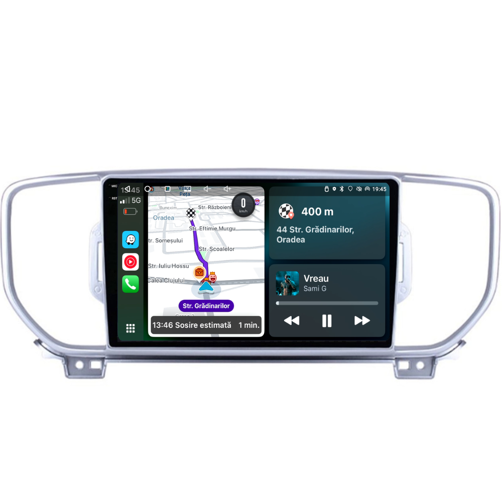 Navigatie Kia Sportage (2016-2021), Ecran 9 inch, Carplay, Android auto / Youtube Waze