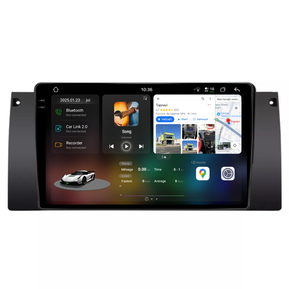 Navigatie Bmw Seria 5 E39 ,X5 E53 (1995-2006), Android, Ecran 9", Carplay / Android auto