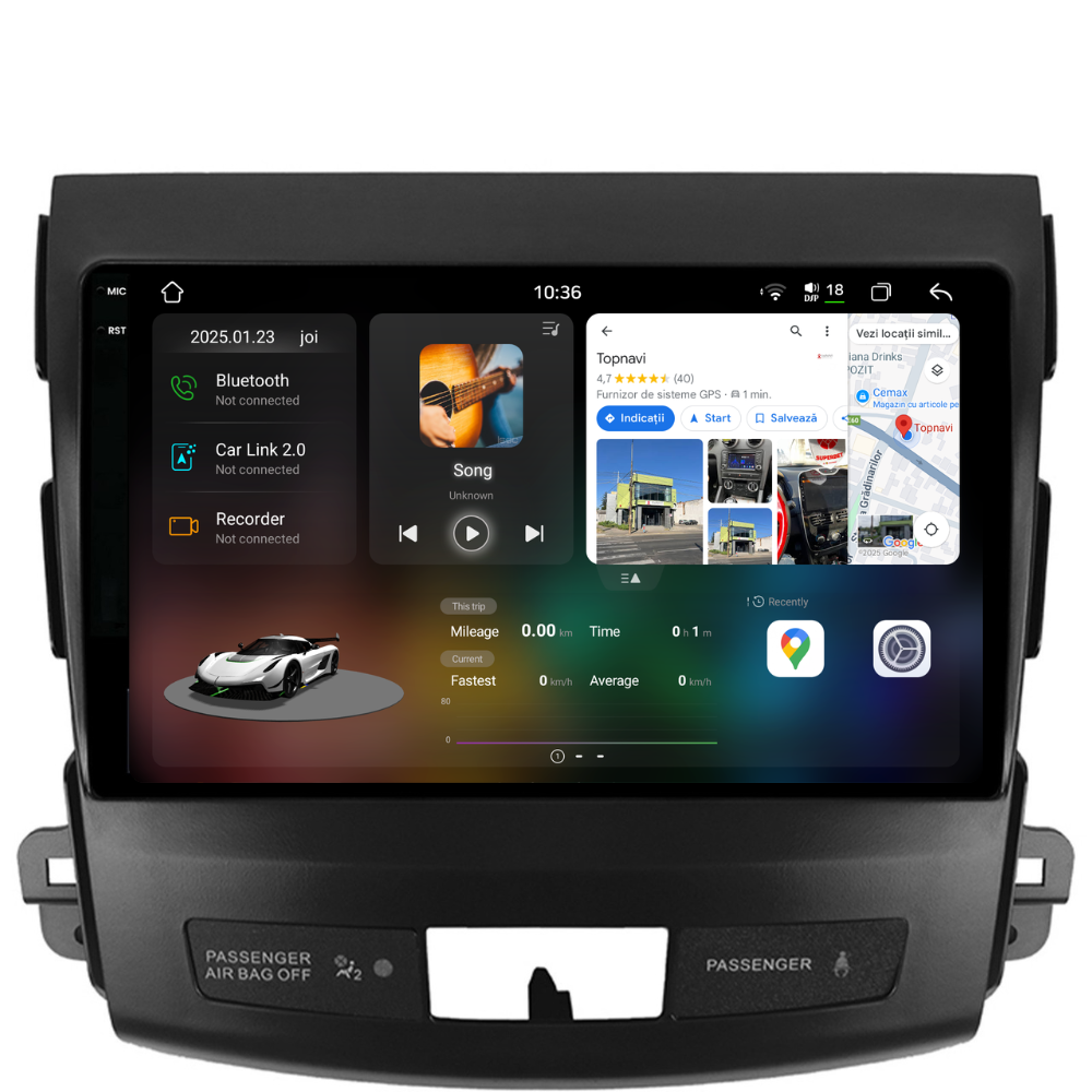 Navigatie Peugeot 4007 (2007-2014), Ecran 9 inch, Carplay / Android auto, Youtube, Waze