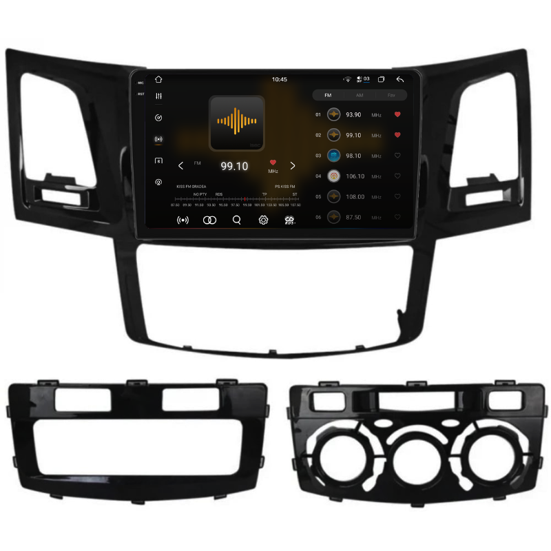 Navigatie Toyota Hilux (2005-2015), Ecran 9 inch, Carplay / Android auto, Youtube, Waze