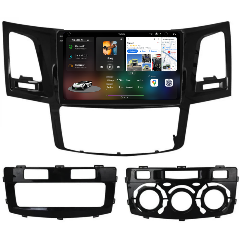 Navigatie Toyota Hilux (2005-2015), Ecran 9 inch, Carplay / Android auto, Youtube, Waze
