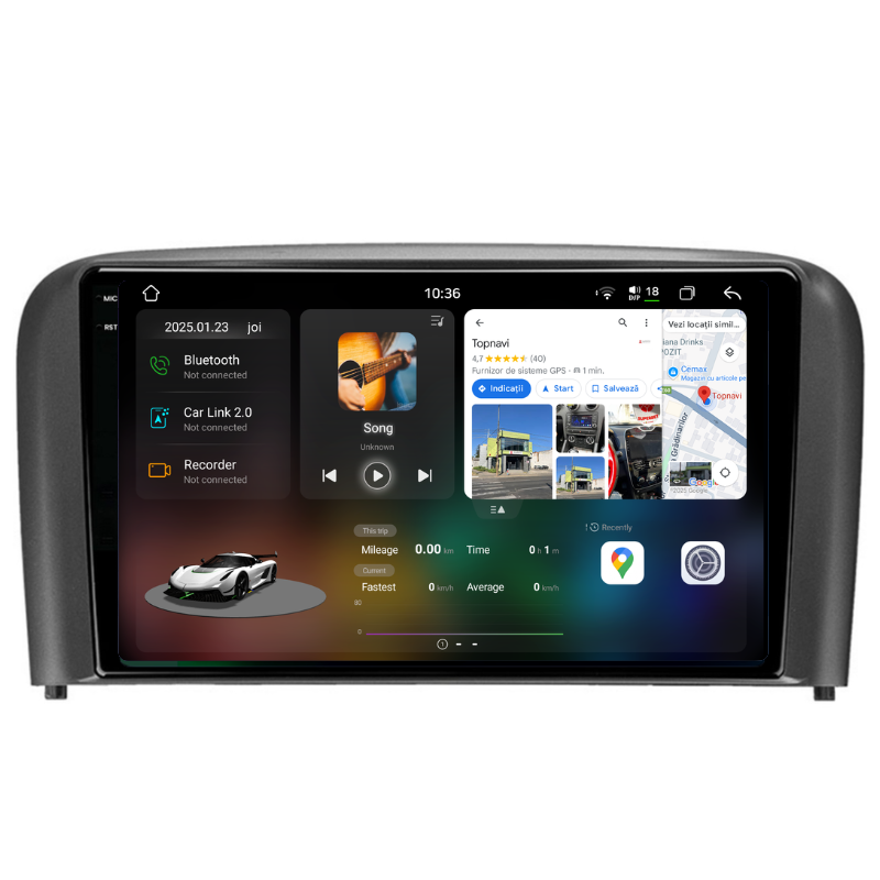 Navigatie Volvo S80 (1998-2004), Ecran 9 inch, Carplay / Android auto, Youtube, Waze